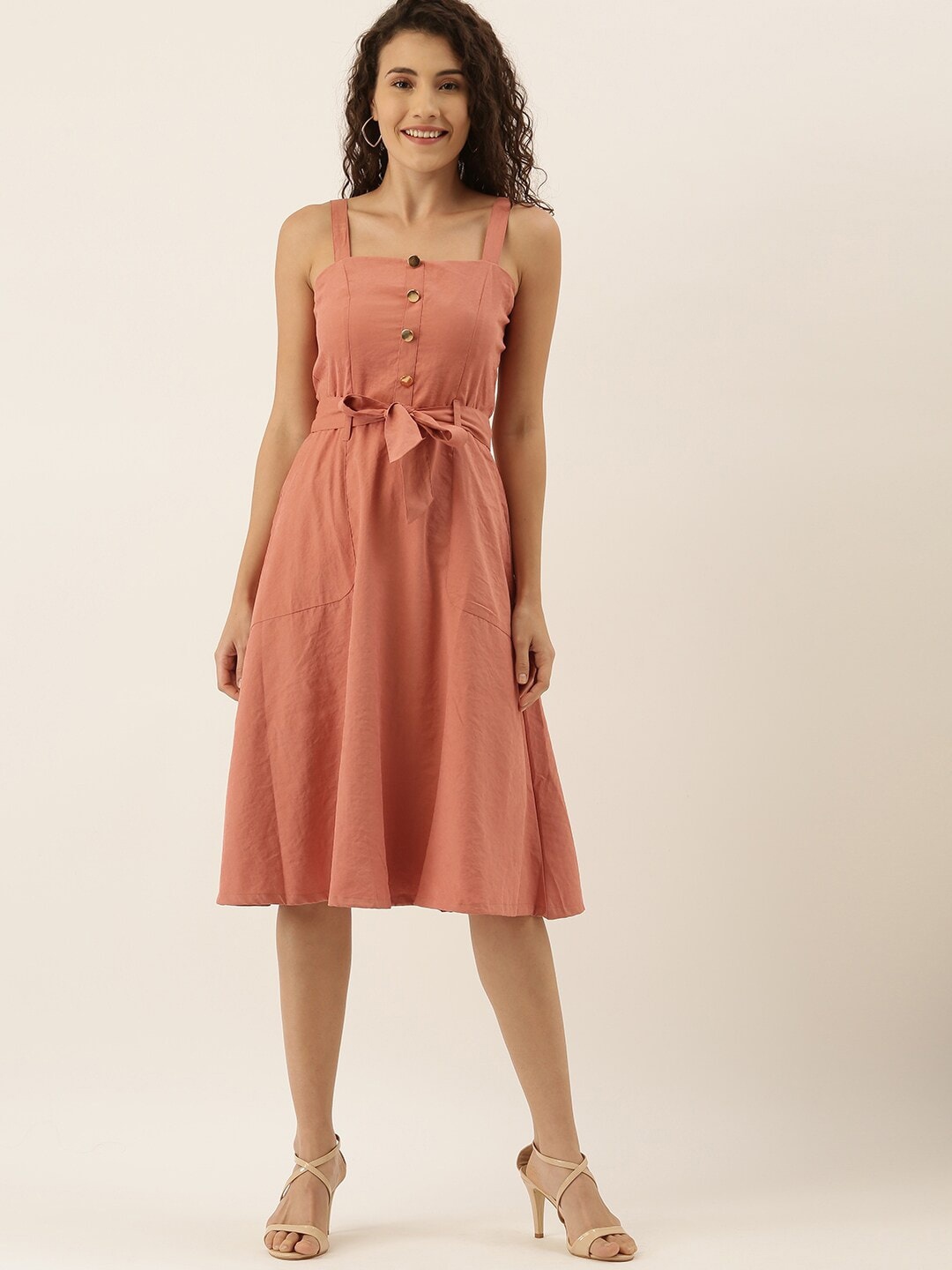 

Mast & Harbour Pink Fit & Flare Dress