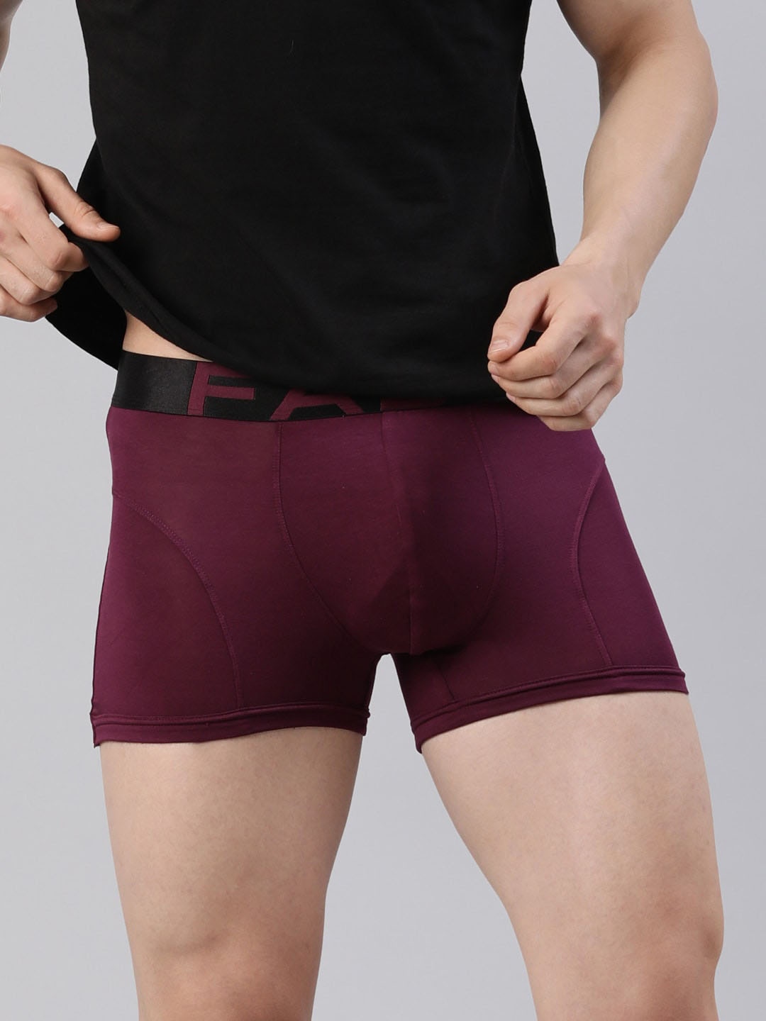

FASO Men Modal Cotton Trunk FA3017, Burgundy