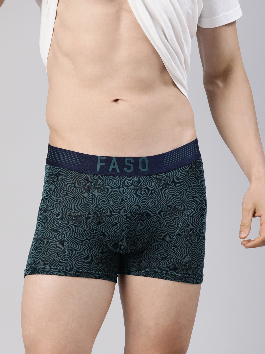 

FASO Men Printed Ultrasoft Micro Modal Trunk FT7002, Blue