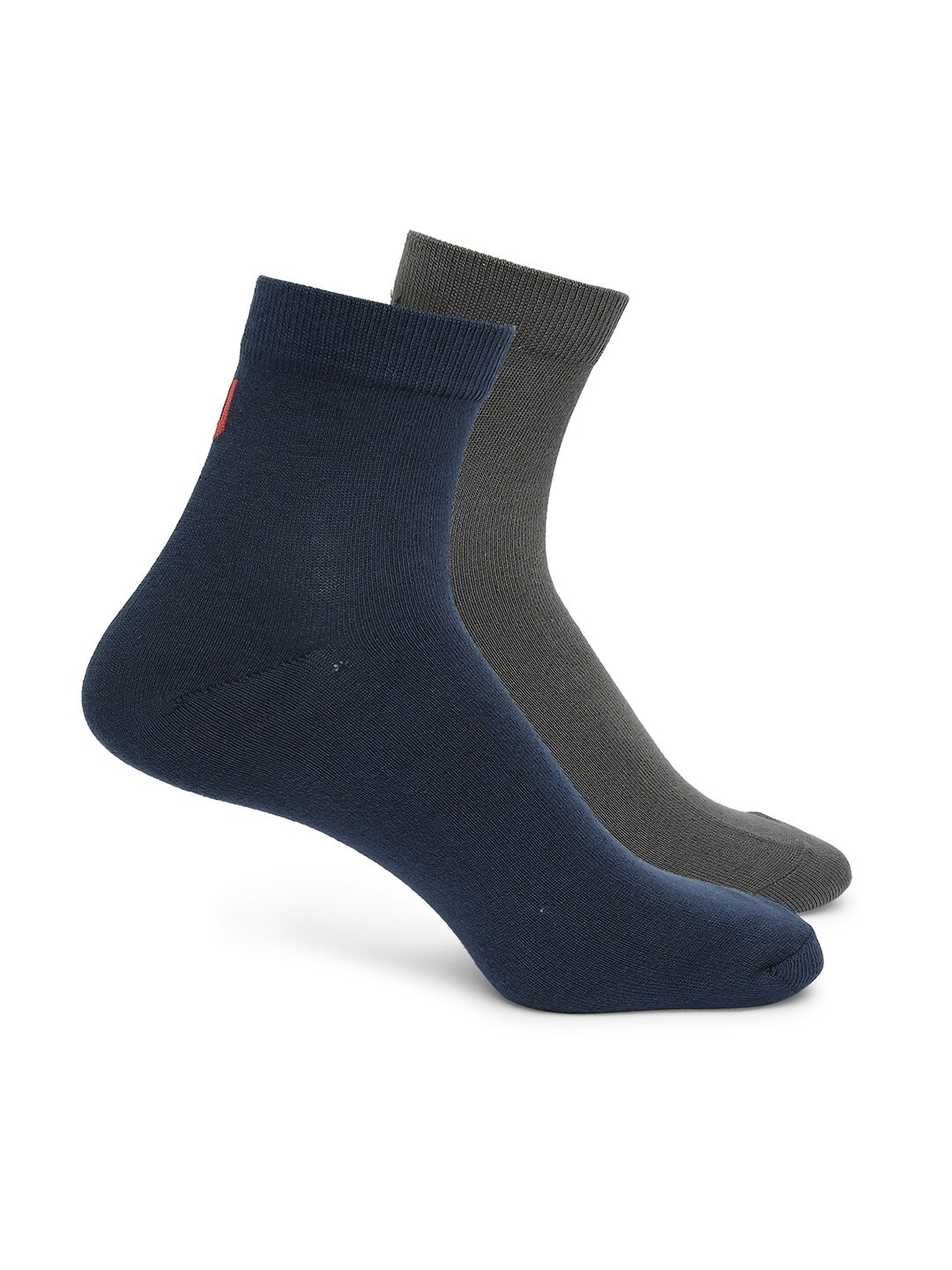 

UnderJeans by Spykar Men Pack Of 2 Cotton Ankle Length Socks, Navy blue
