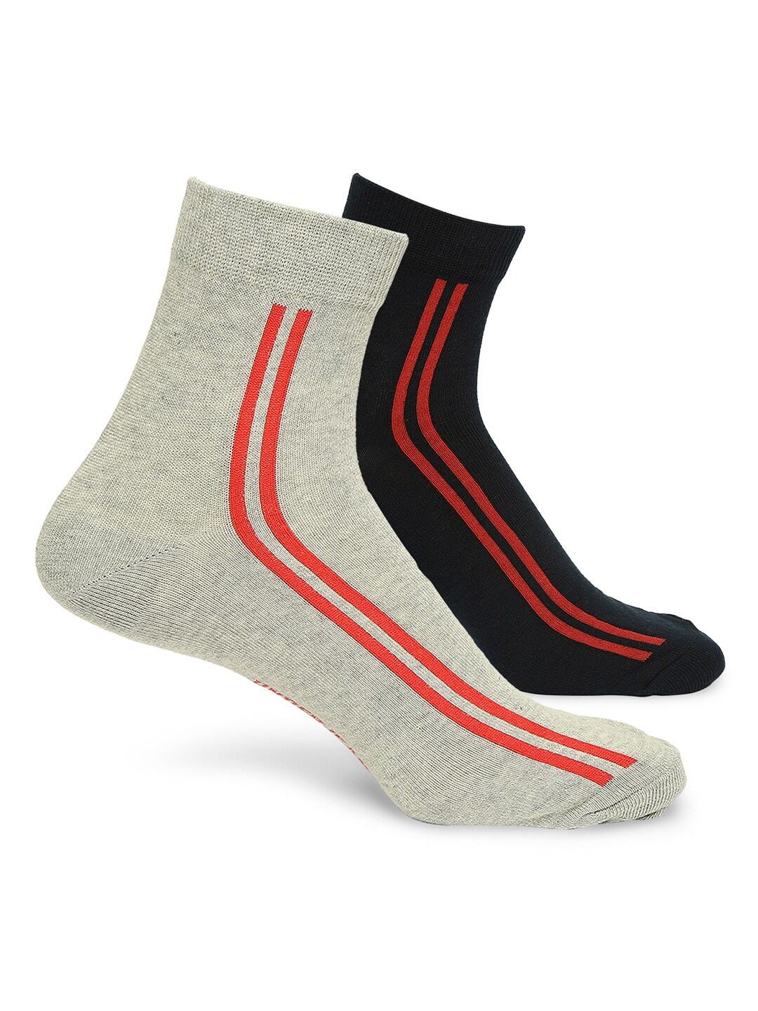 

Underjeans by Spykar Men Pack Of 2 Cotton Ankle Length Socks, Grey
