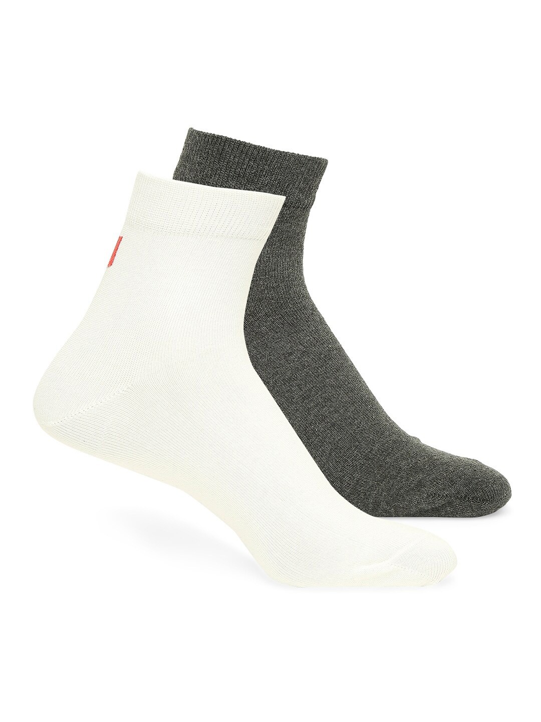 

UnderJeans by Spykar Men Pack of 2 Ankle Length Cotton Socks, White