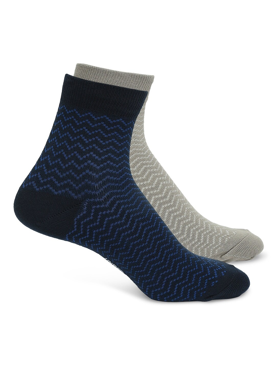 

Underjeans by Spykar Men Pack of 2 Ankle Length Cotton Socks, Navy blue