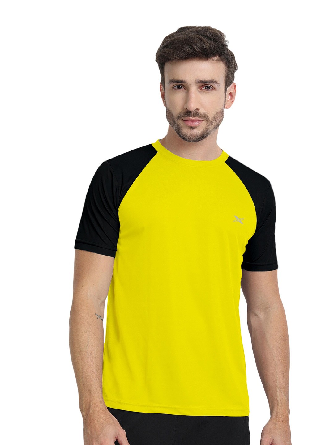 

FTX Round Neck Raglan Sleeves T-Shirt, Yellow