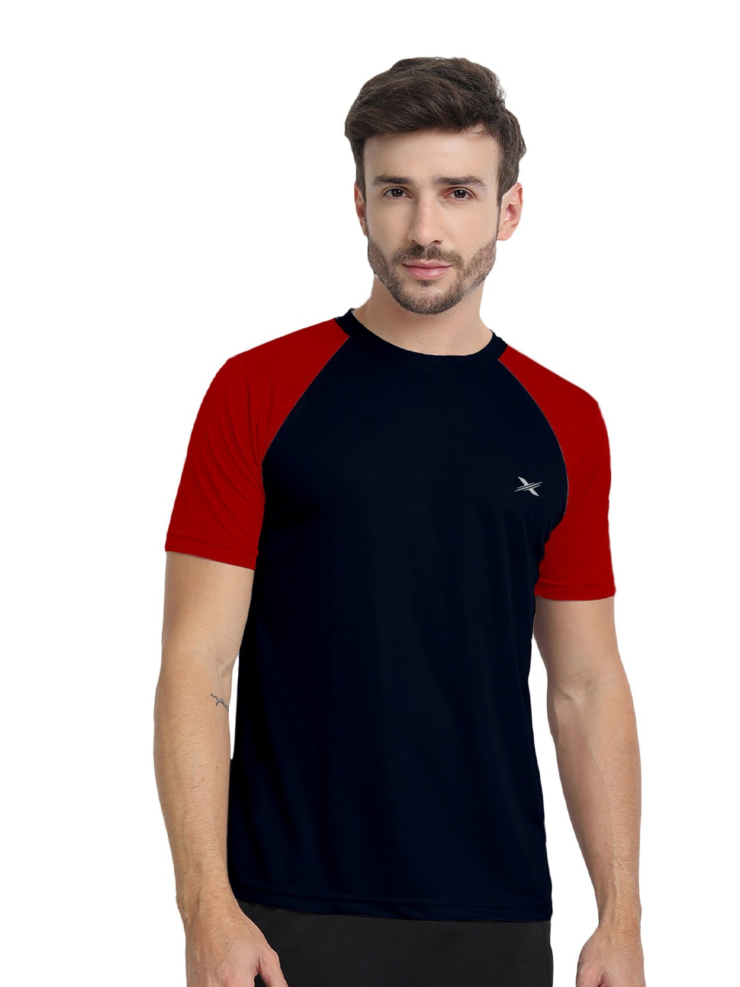 

FTX Round Neck Raglan Sleeves T-Shirt, Navy blue