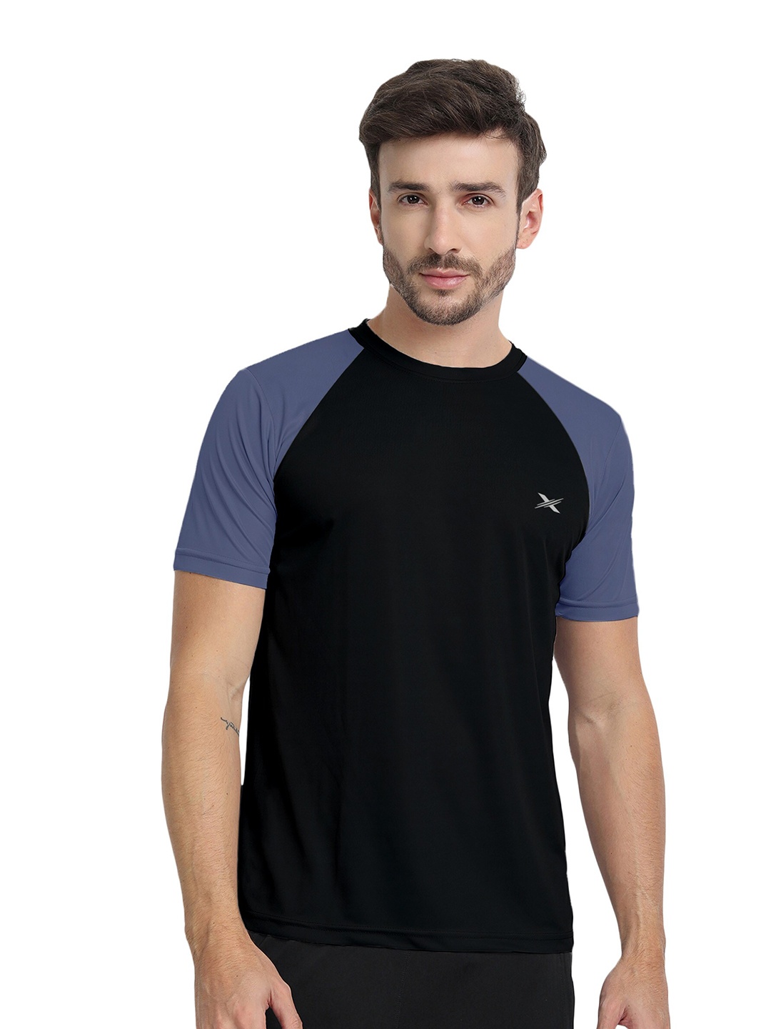 

FTX Round Neck Raglan Sleeves T-Shirt, Black