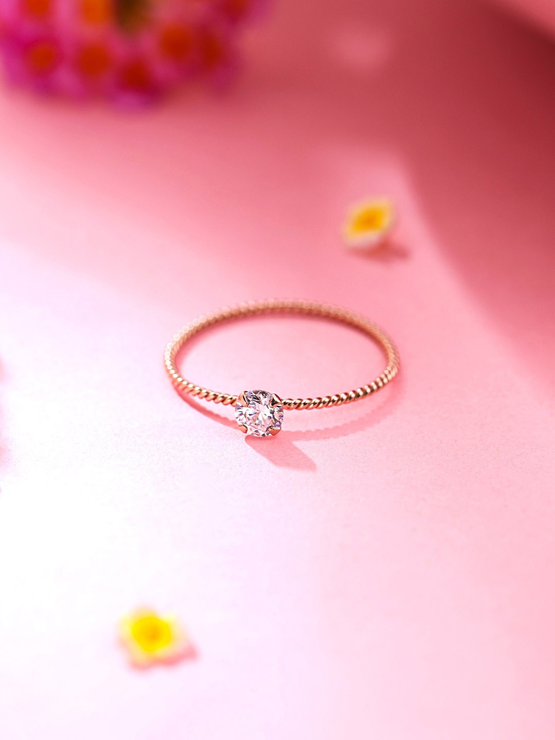 

Raajsi by Yellow Chimes Gold-Plated Crystal-Studded Ring