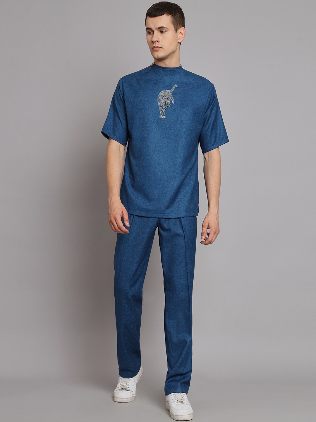 

MAXENCE Round Neck Tracksuit, Blue