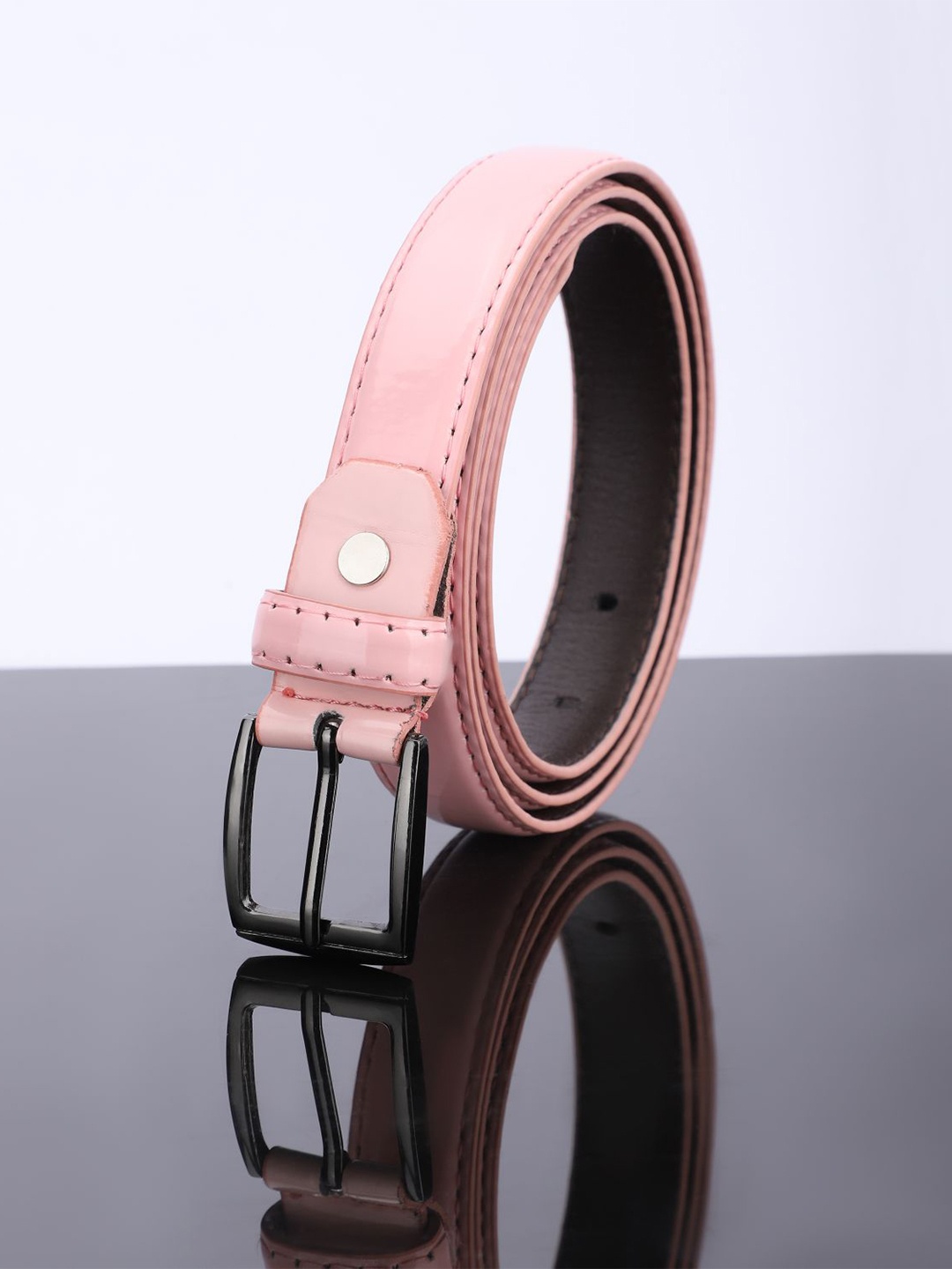 

DressBerry Women Synthetic Leather Casual Slim Belt, Pink