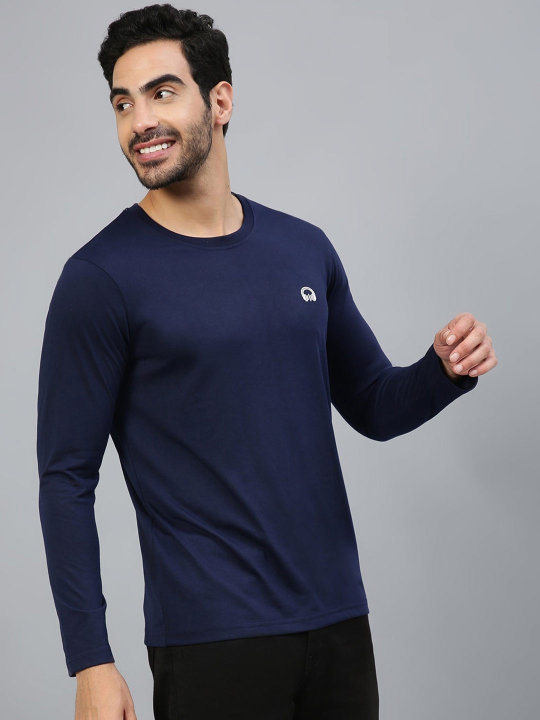 

FTX Men Navy Blue Pockets T-shirt