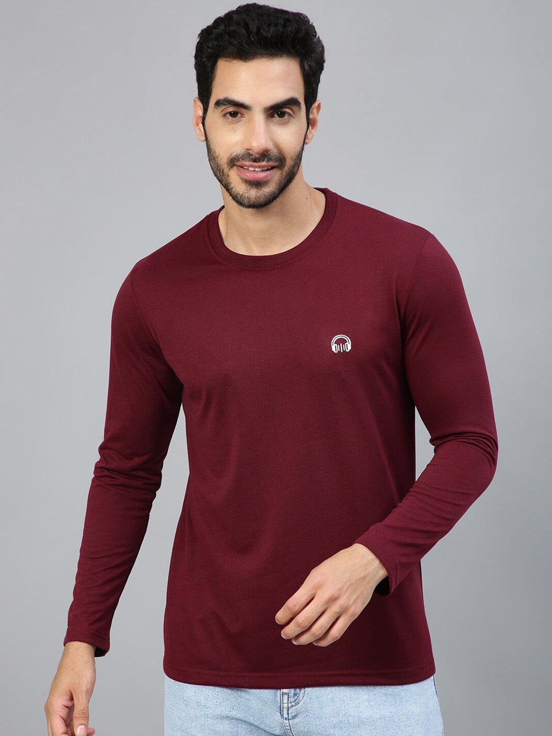 

FTX Men Maroon Pockets T-shirt