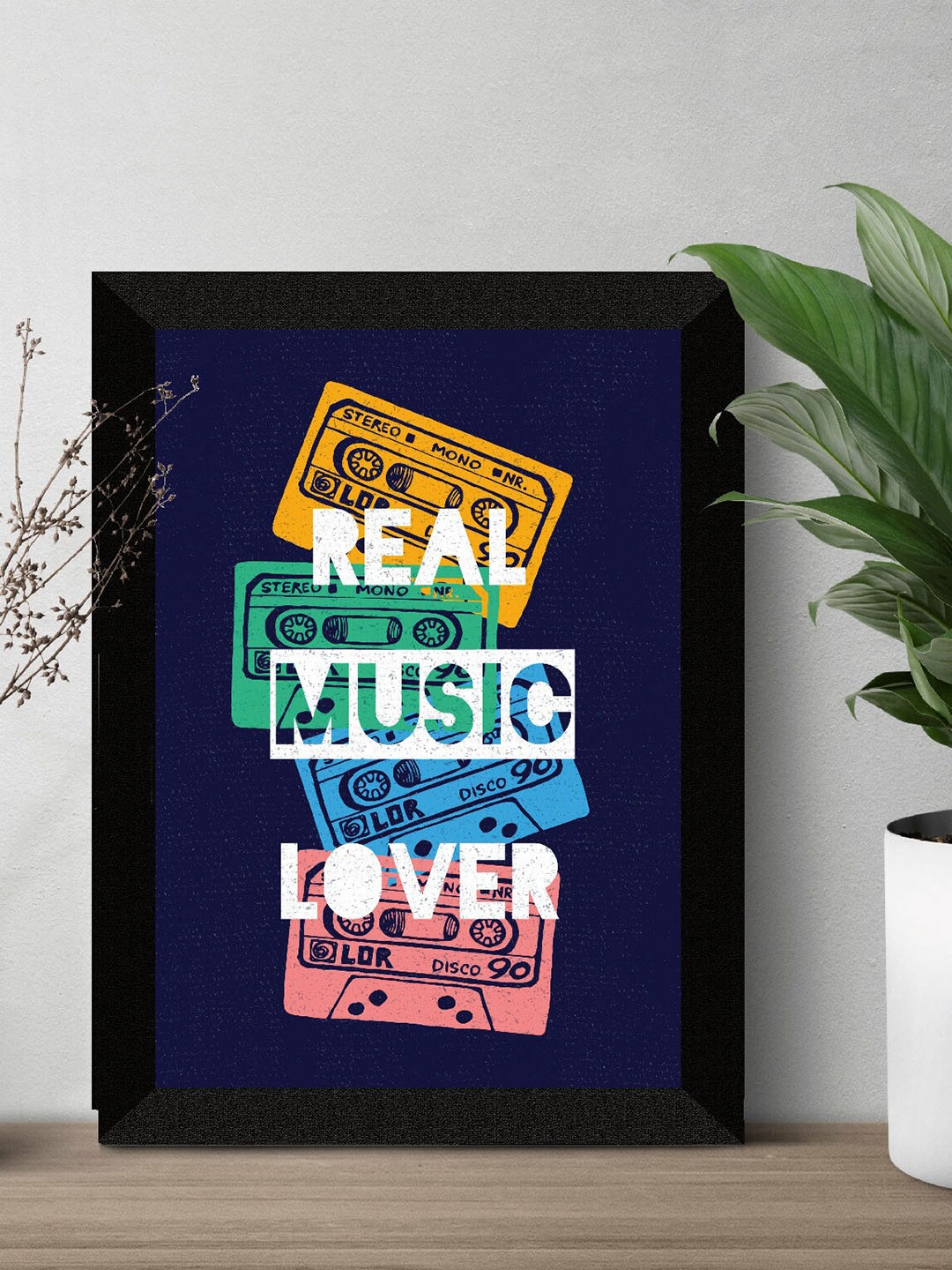 

SAF Black & White Music Painted UV Textured Framed Wall Art