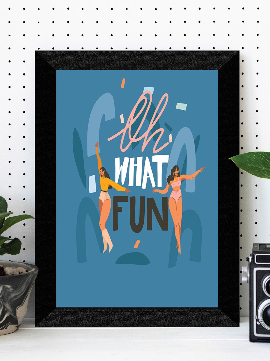 

SAF Black & Blue Painted UV Textured Framed Wall Art