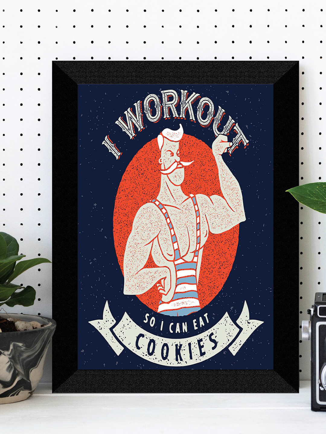 

SAF Black & Red Workout Painted UV Textured Framed Wall Art