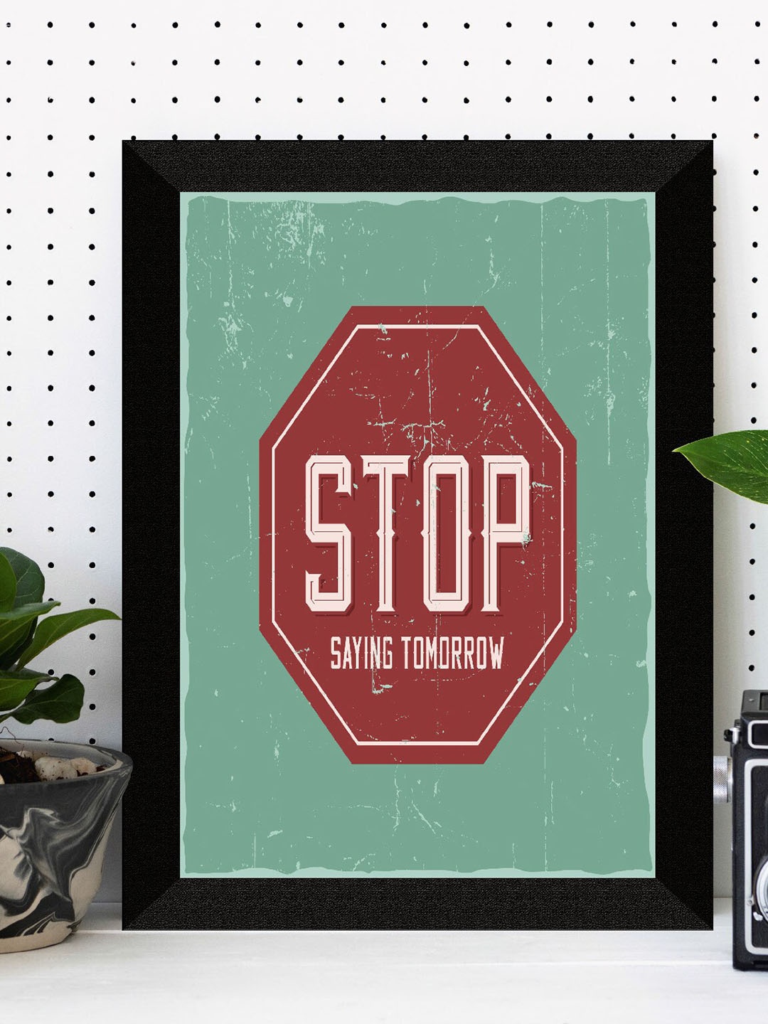 

SAF Black & Green Motivational Quotes Premium MDF Framed Wall Art