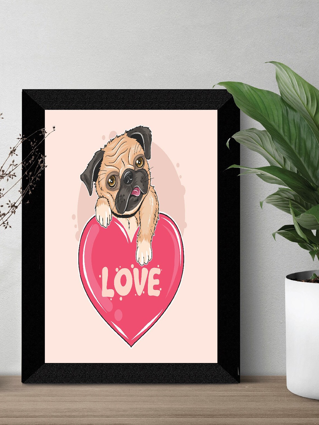 

SAF Black & Pink Motivational Painted UV Textured Framed Wall Art