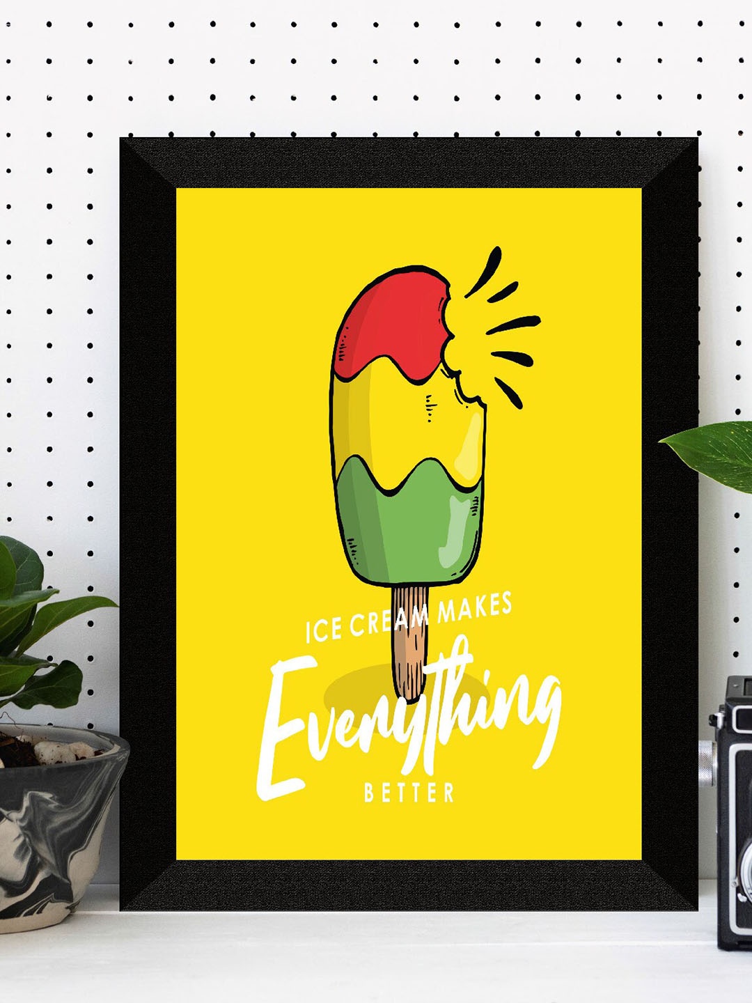 

SAF Black & Yellow Motivational Painted UV Textured Framed Wall Art