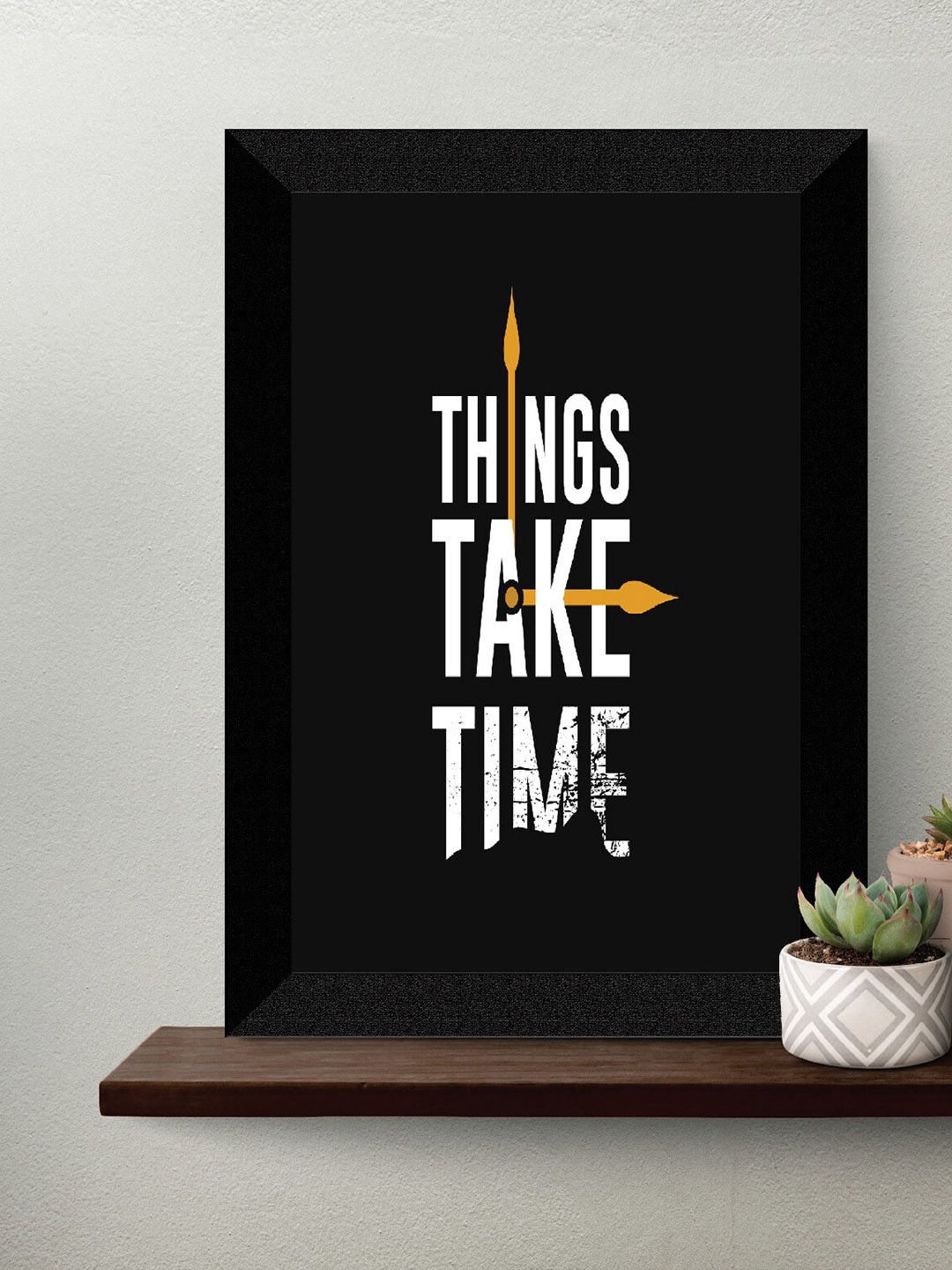 

SAF Black & White Motivational Painted UV Textured Framed Wall Art
