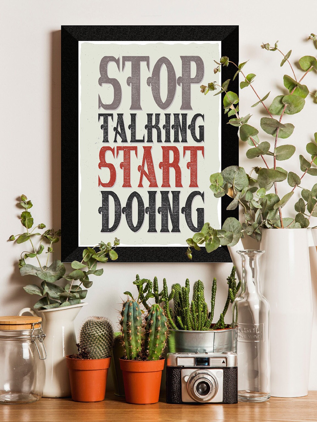

SAF Grey & Red Printed Framed Wall Art