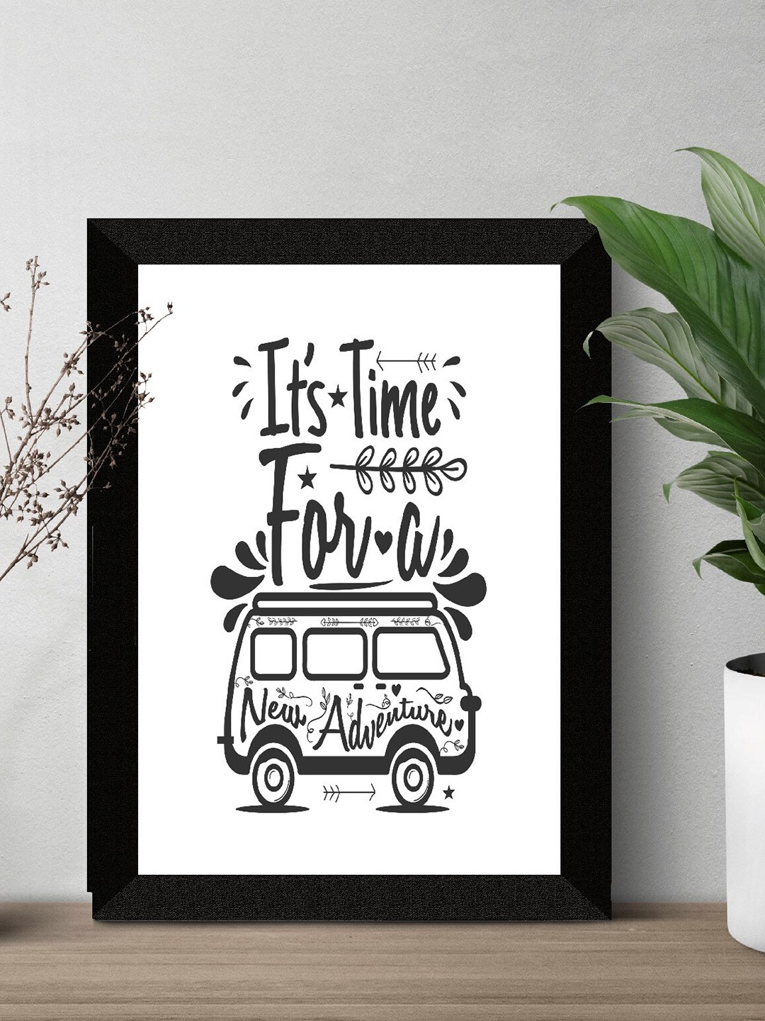

SAF White & Black Motivational Quotes Premium MDF Framed Wall Art