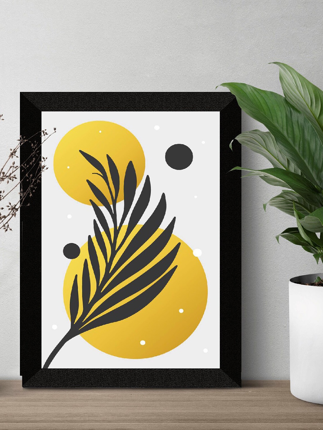 

SAF White & Yellow Floral Painted Framed Wall Art