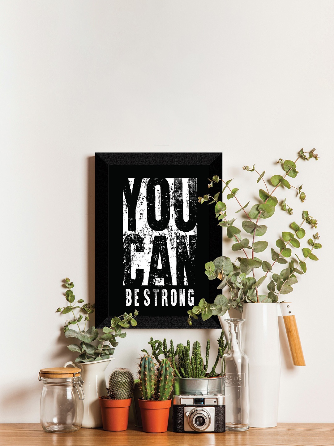 

SAF Black & White Motivational Quote Painted Framed Wall Art