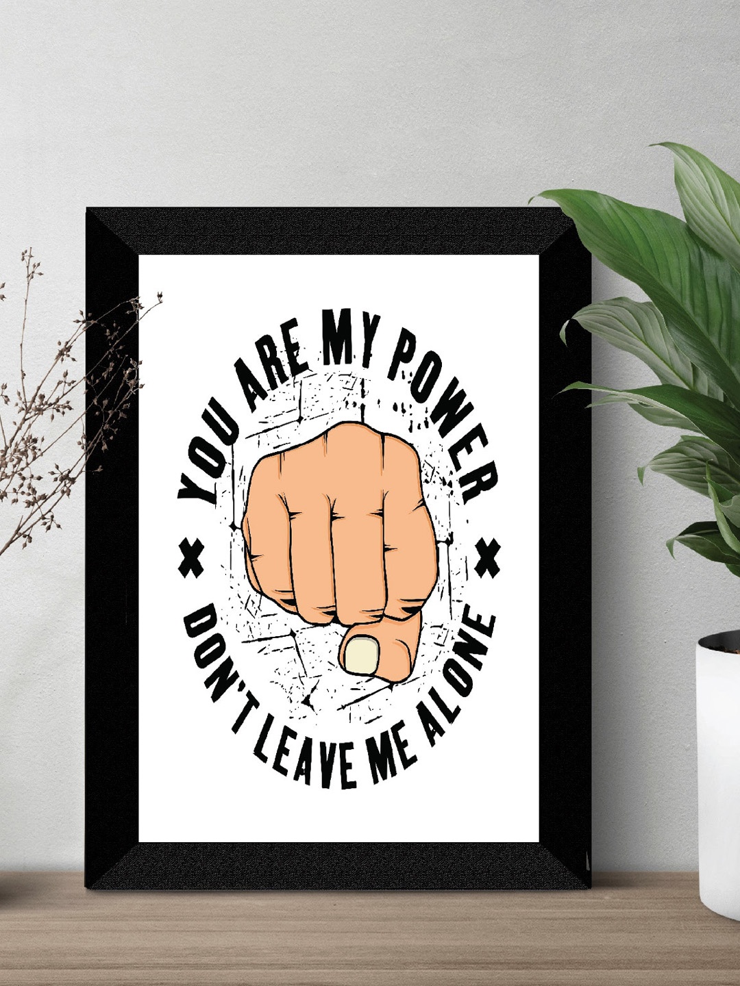 

SAF Black & White Motivational Quote Painted Framed Wall Art