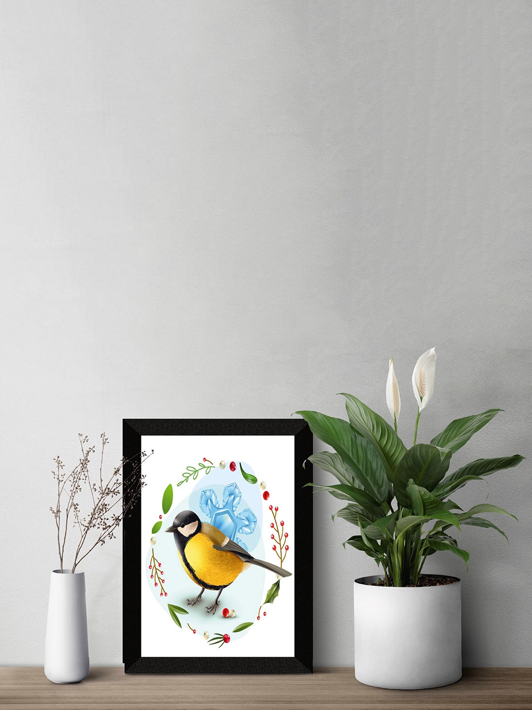 

SAF Blue & Yellow Bird Printed Framed Wall Art