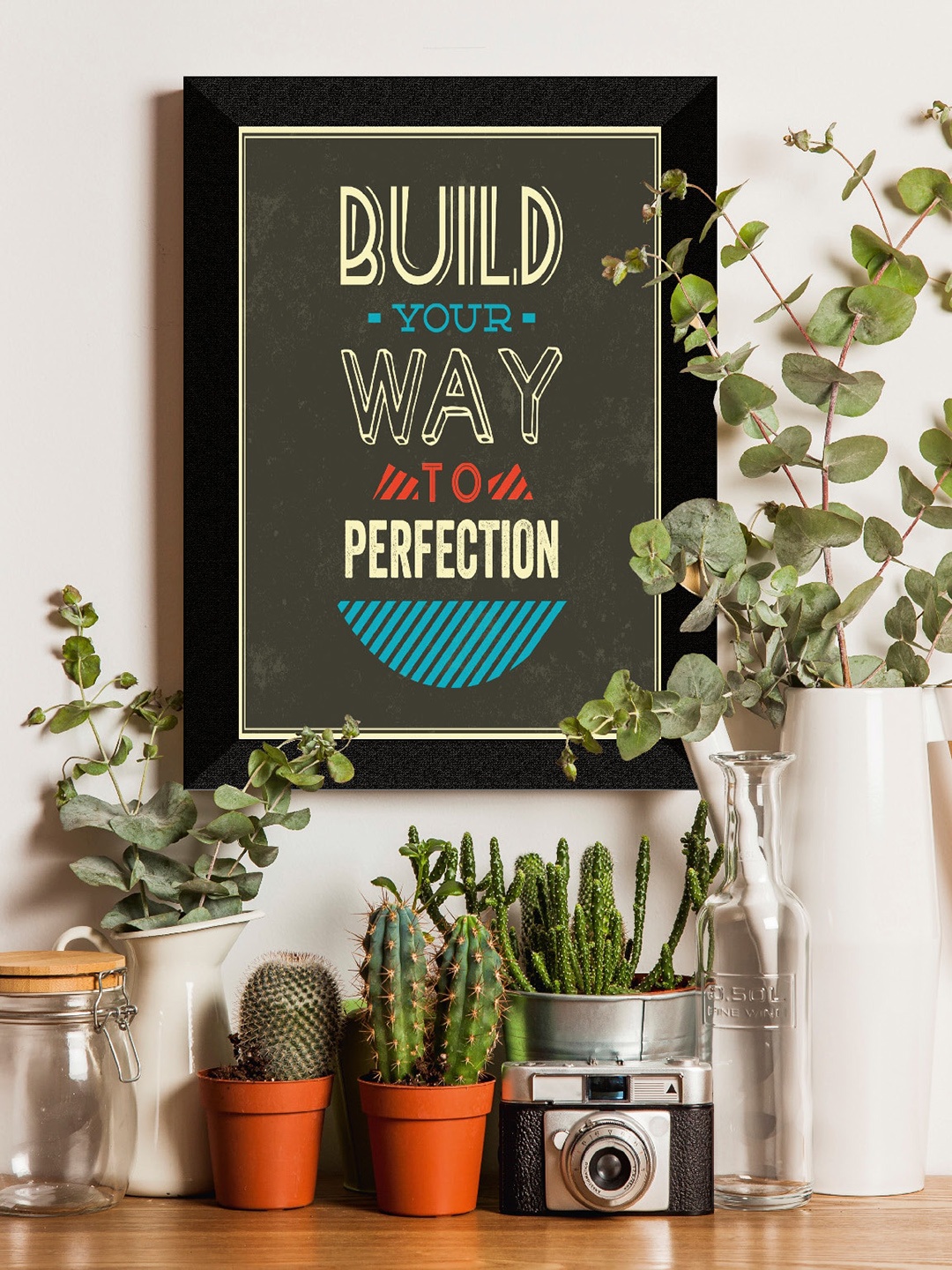 

SAF Grey & Blue Motivational Quote Printed Framed Wall Art