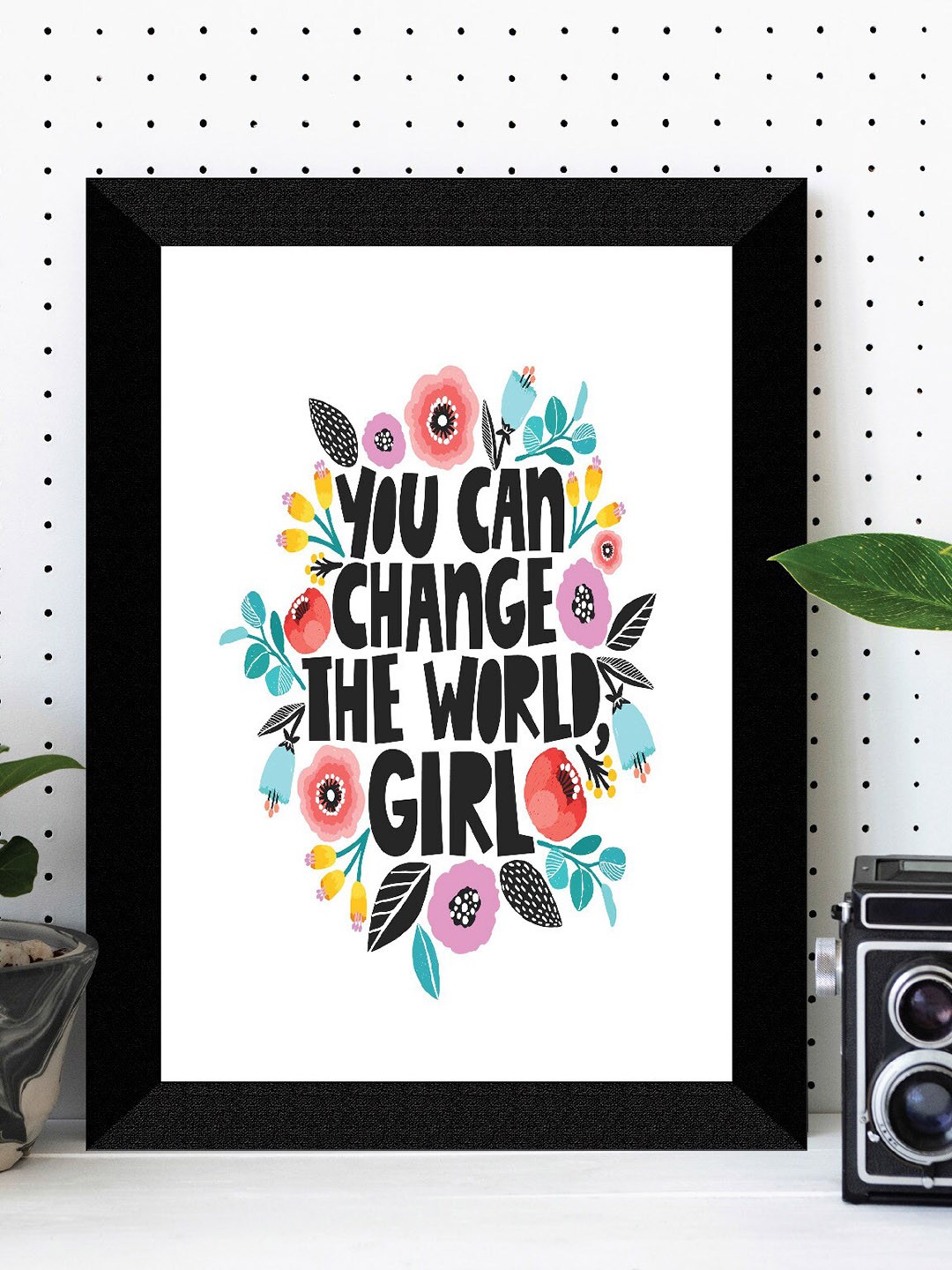 

SAF Black & White Motivational Quote Printed Framed Wall Art