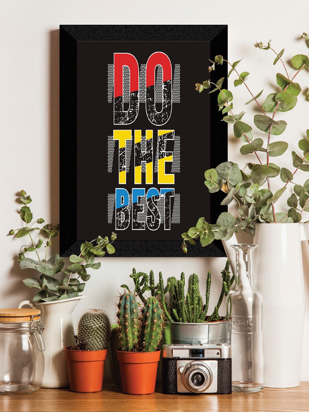 

SAF Grey & White Motivational Quotes UV Textured Framed Wall Art