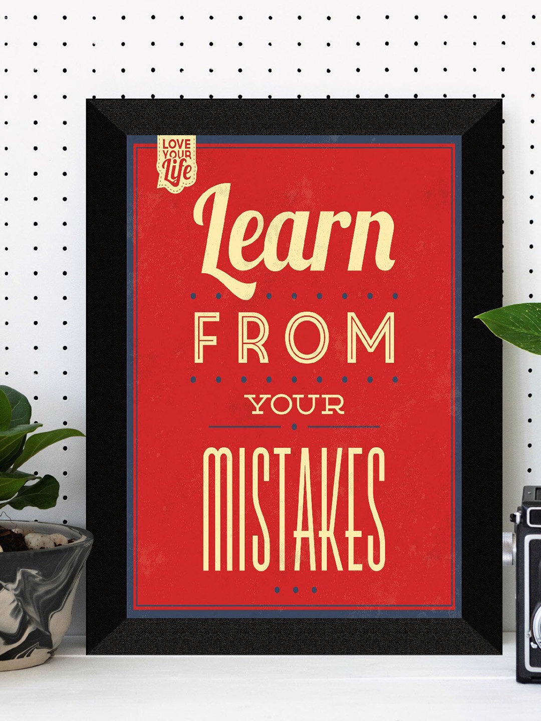 

SAF Red & Yellow Motivational Quotes UV Textured Framed Wall Art