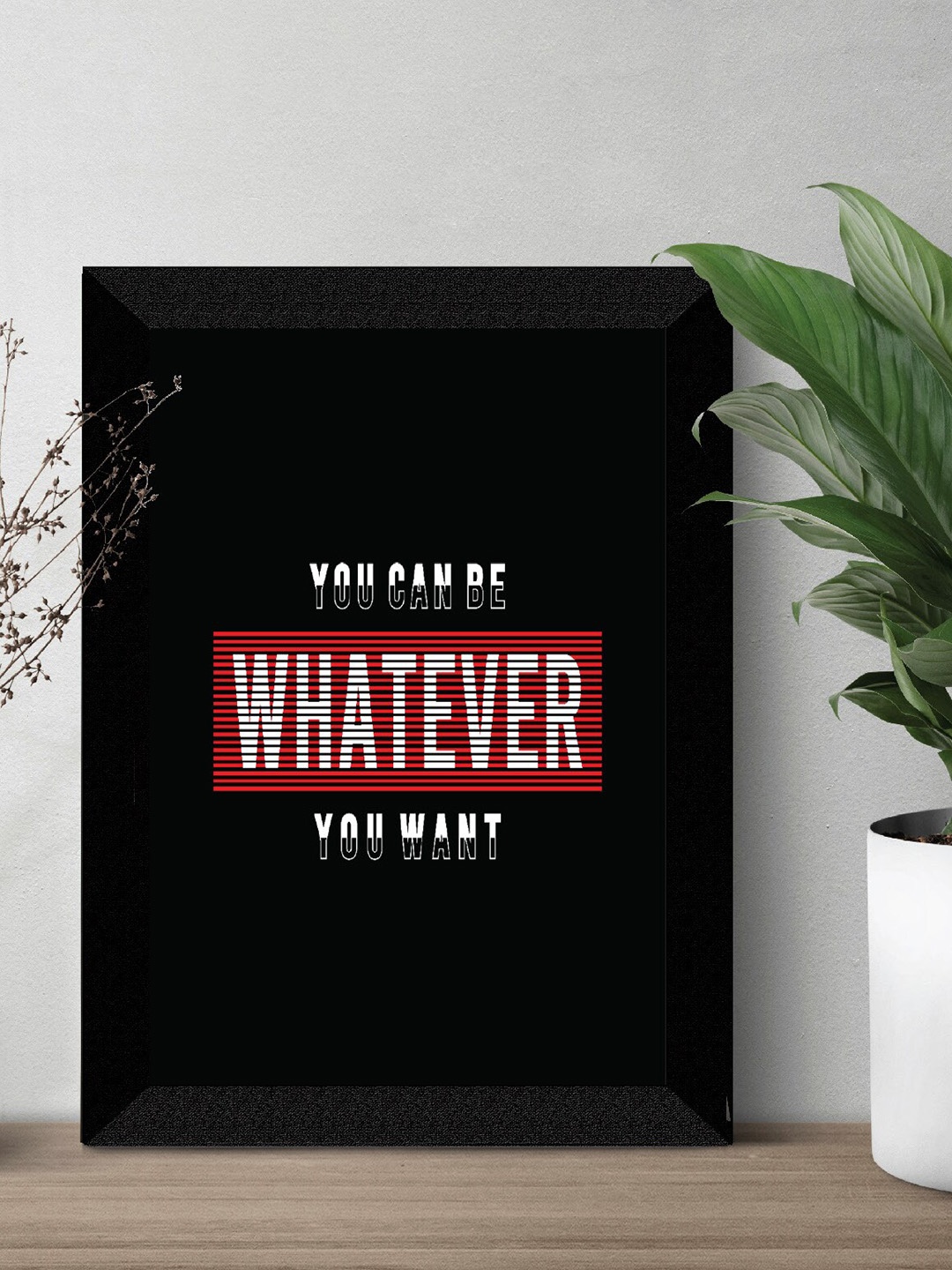 

SAF Black Motivational Quotes Premium MDF Framed Wall Art