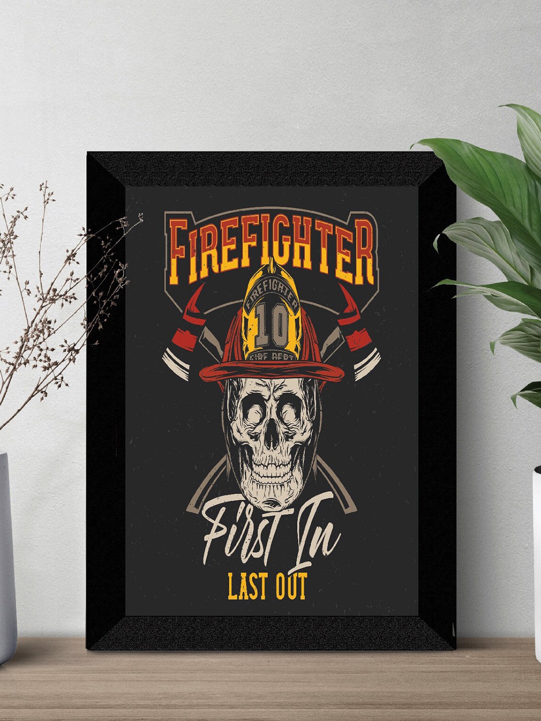 

SAF Black Graphic & Typography Printed Wall Art
