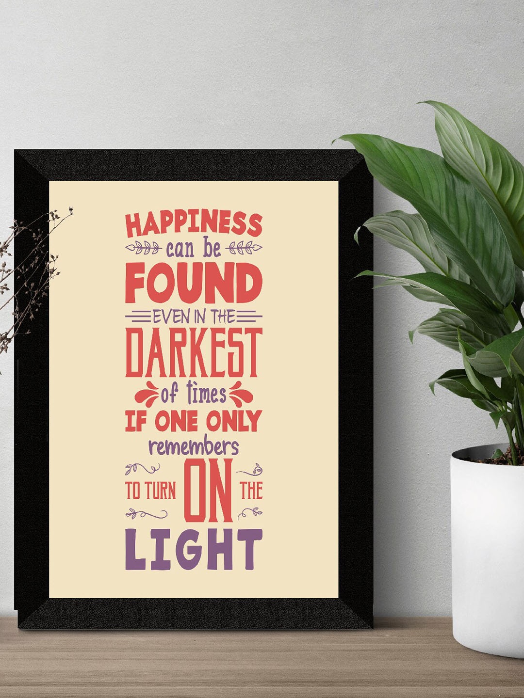 

SAF Beige & Red Motivational Quotes UV Textured Framed Wall Art