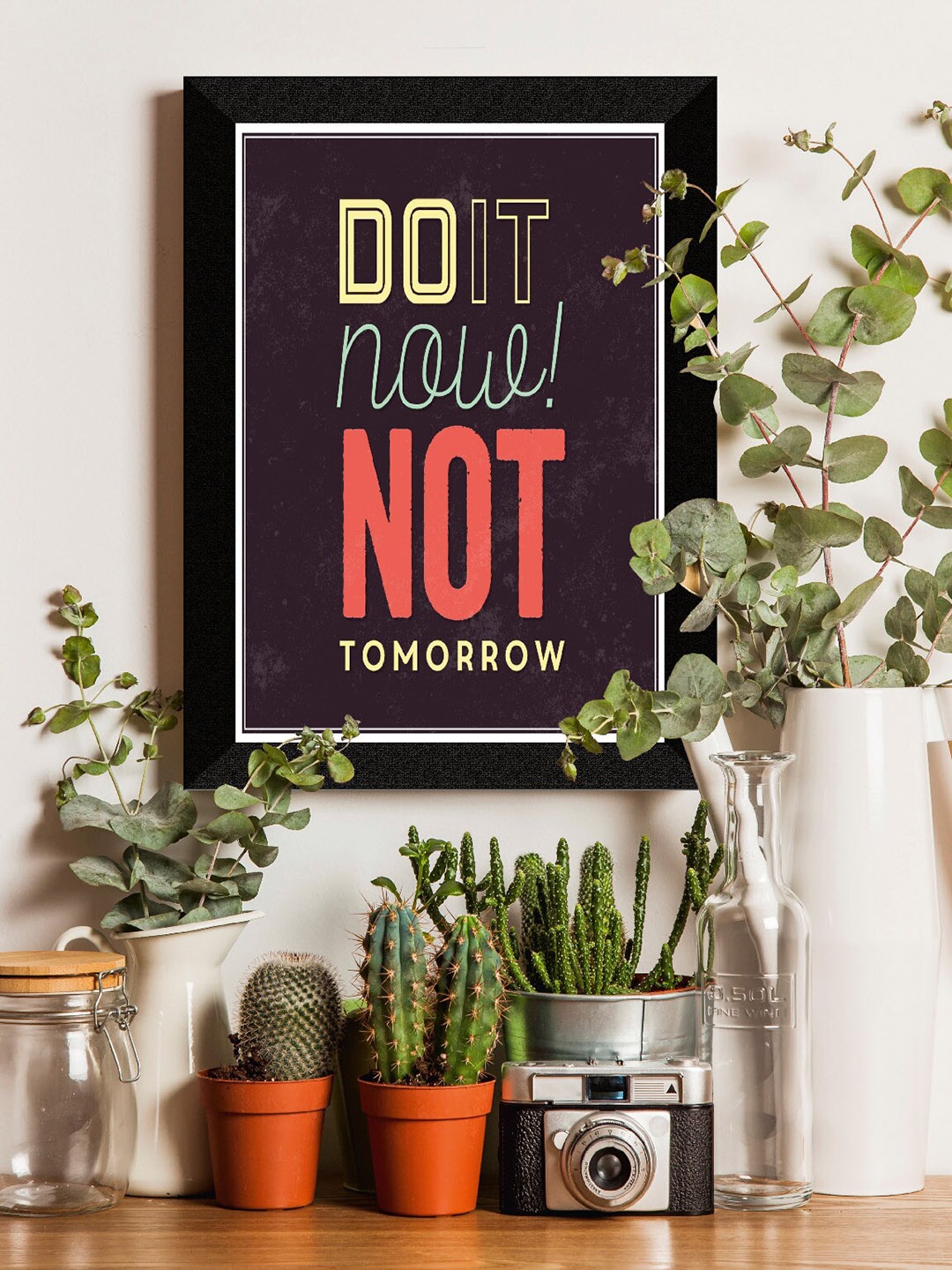 

SAF Purple & Red Motivational Words Painted Premium MDF Framed UV Textured Wall Art