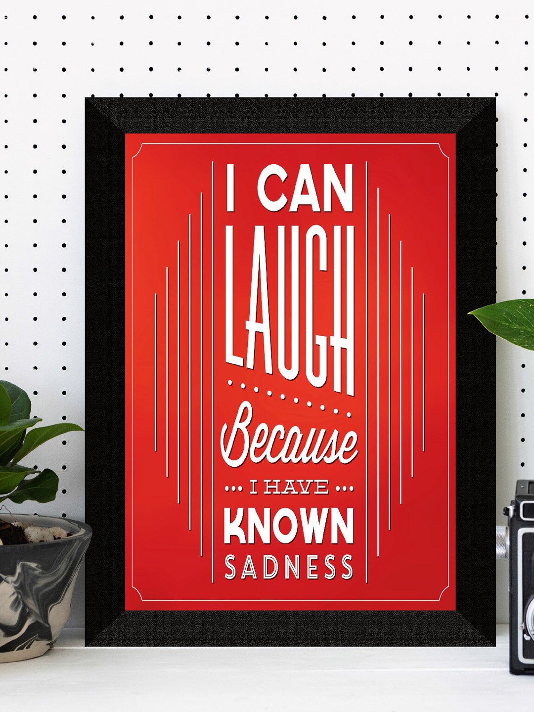 

SAF Red & White Motivational Quotes UV Textured Framed Wall Art