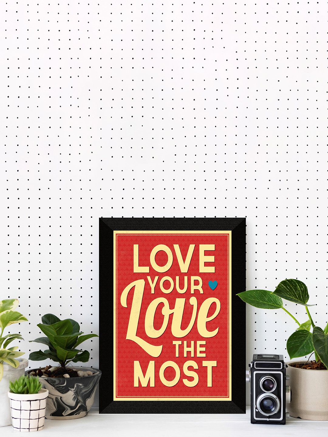 

SAF Red & Beige Motivational Premium Black UV Textured Framed Wall Art
