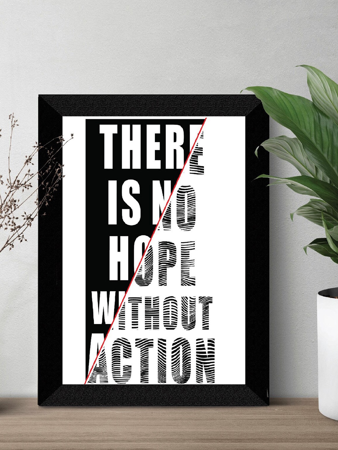 

SAF Black & White Motivational Quotes UV Textured Framed Wall Art