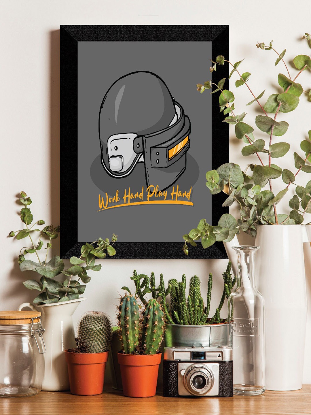 

SAF Black & Grey Motivational Quotes UV Textured Framed Wall Art