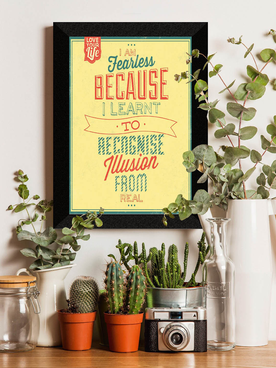 

SAF Yellow & Red Motivational Quotes UV Textured Framed Wall Art
