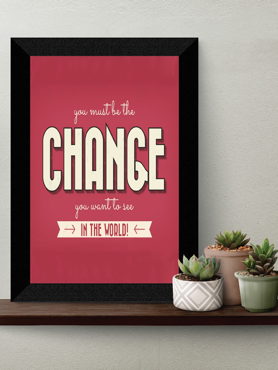 

SAF Magenta & White Motivational Quotes UV Textured Framed Wall Art