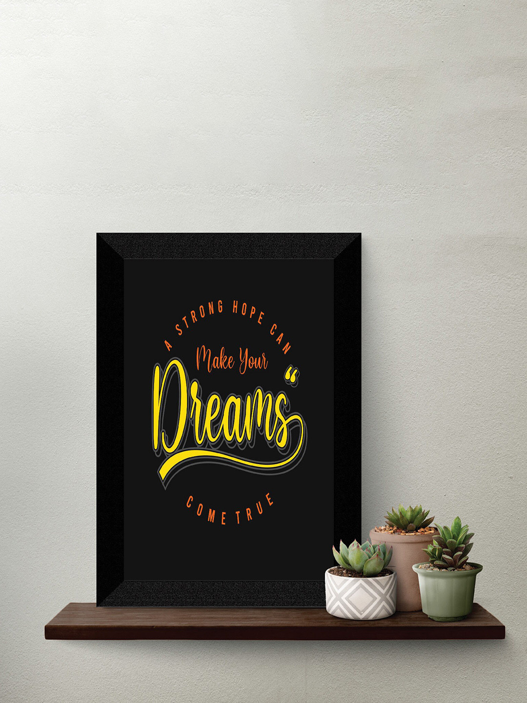 

SAF Black & Yellow Motivational Painting Framed Wall Art