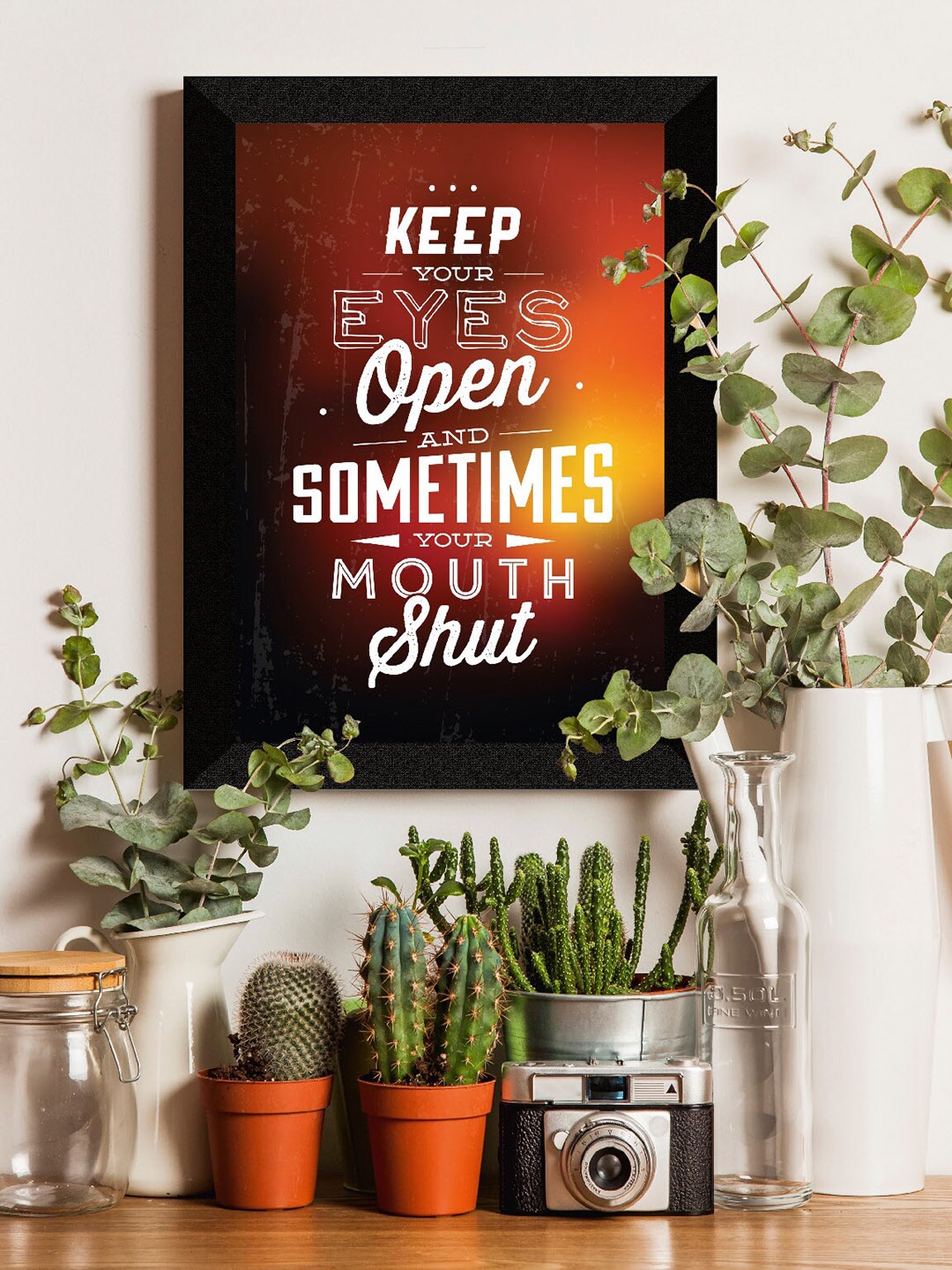 

SAF Black & Orange Motivational UV Textured Premium Framed Wall Art Painting