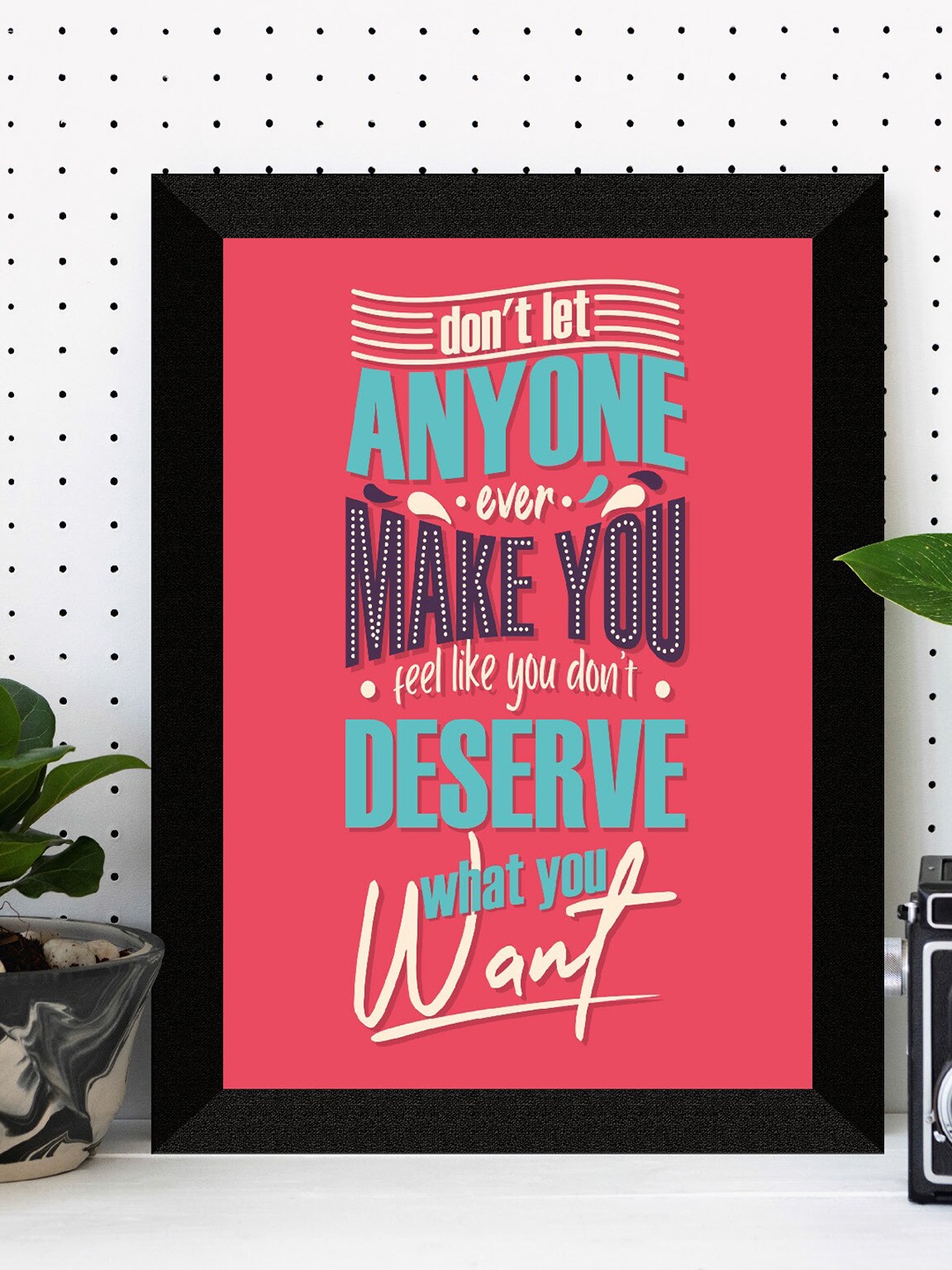 

SAF Blue & Pink Motivational UV Textured Premium Framed Wall Art Painting