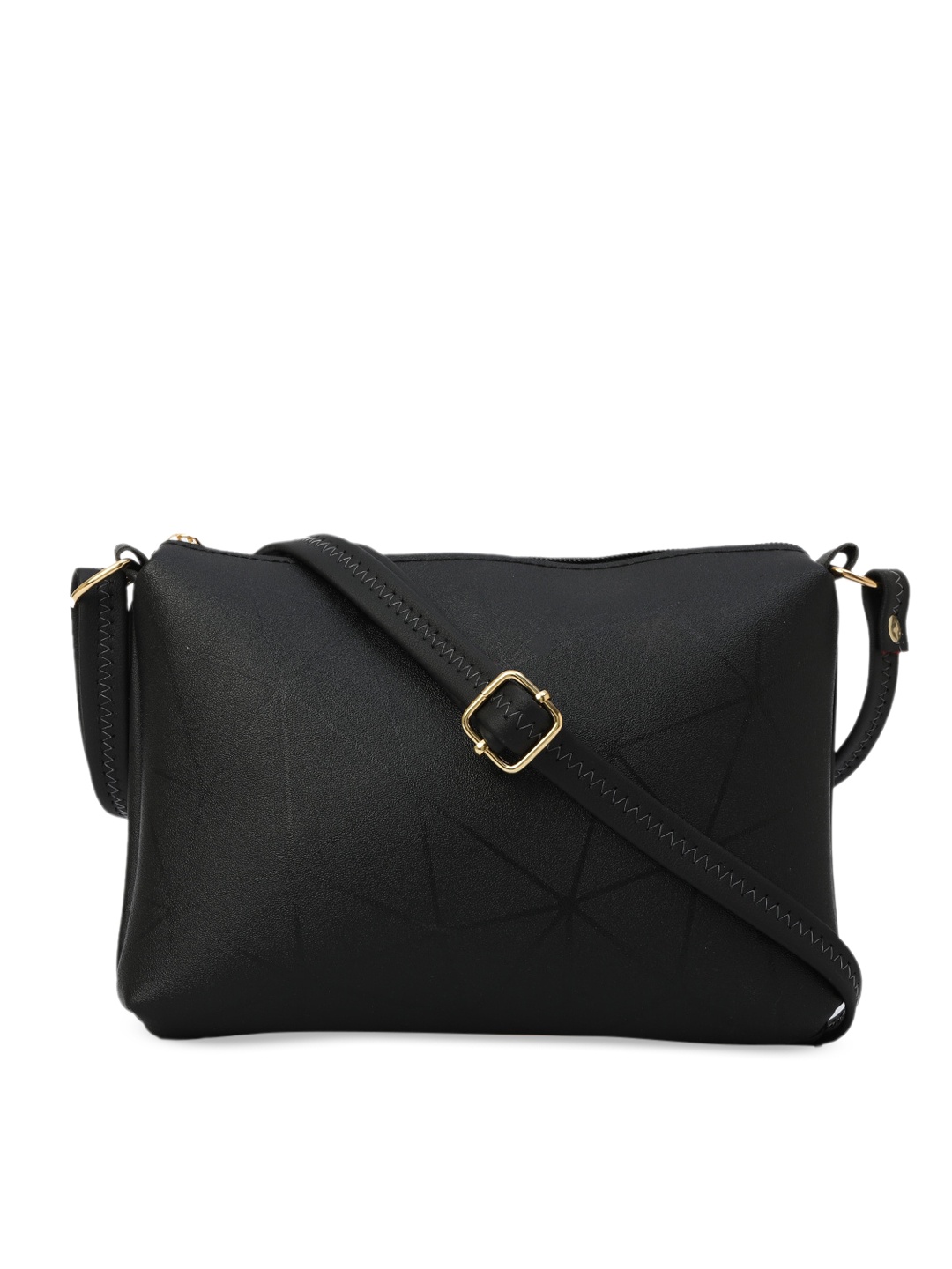 

gaura pakhi Textured Structured Sling Bag, Black