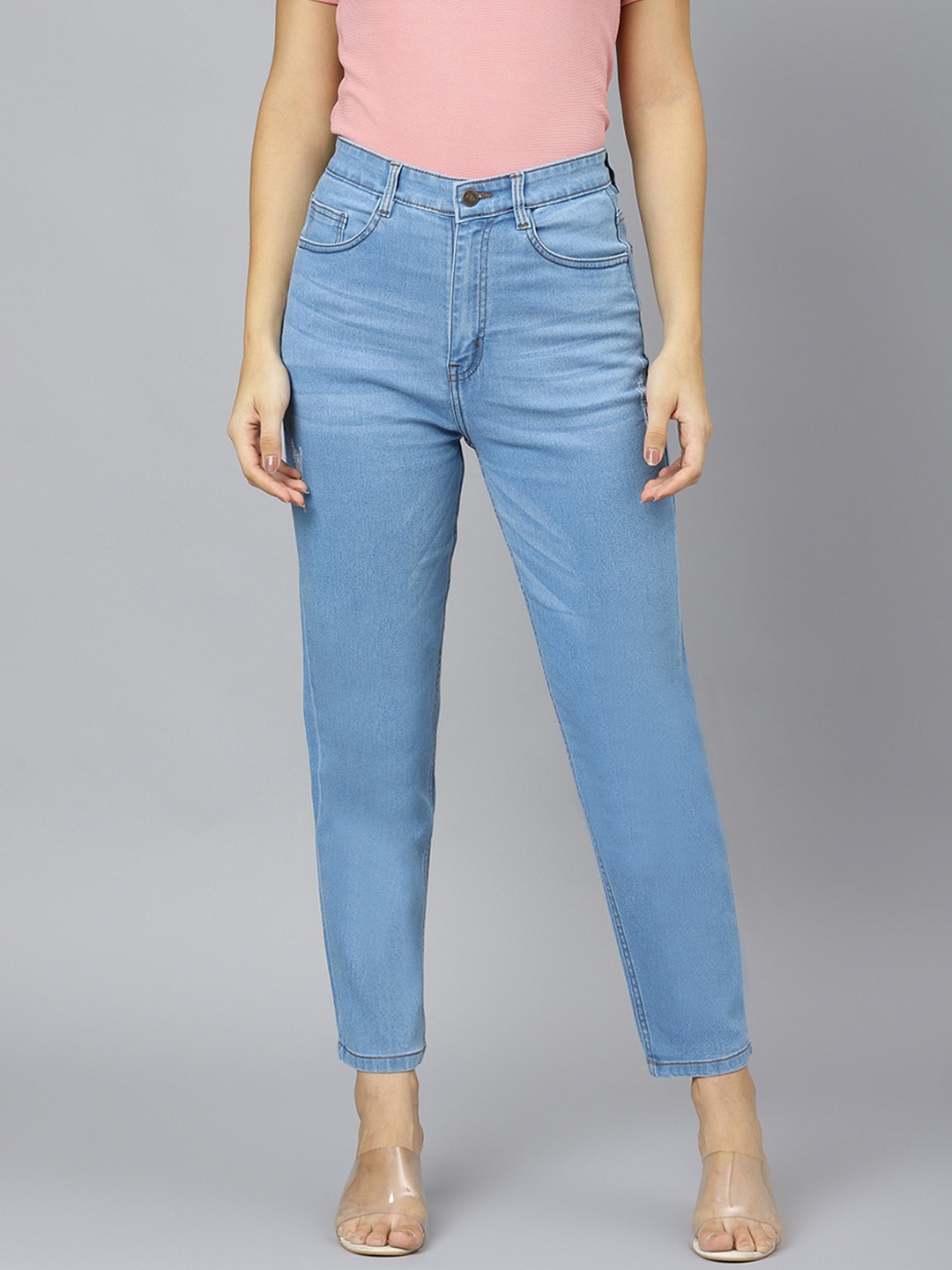 

BAESD Women Slim Fit High-Rise Stretchable Jeans, Blue