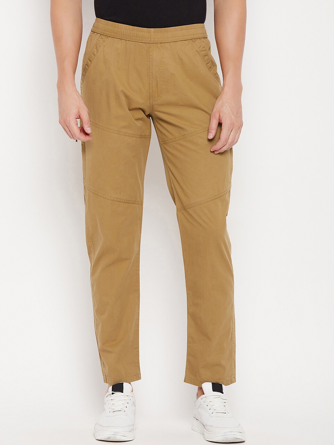 

Okane Men Regular Fit Mid-rise Cotton Track Pants, Khaki