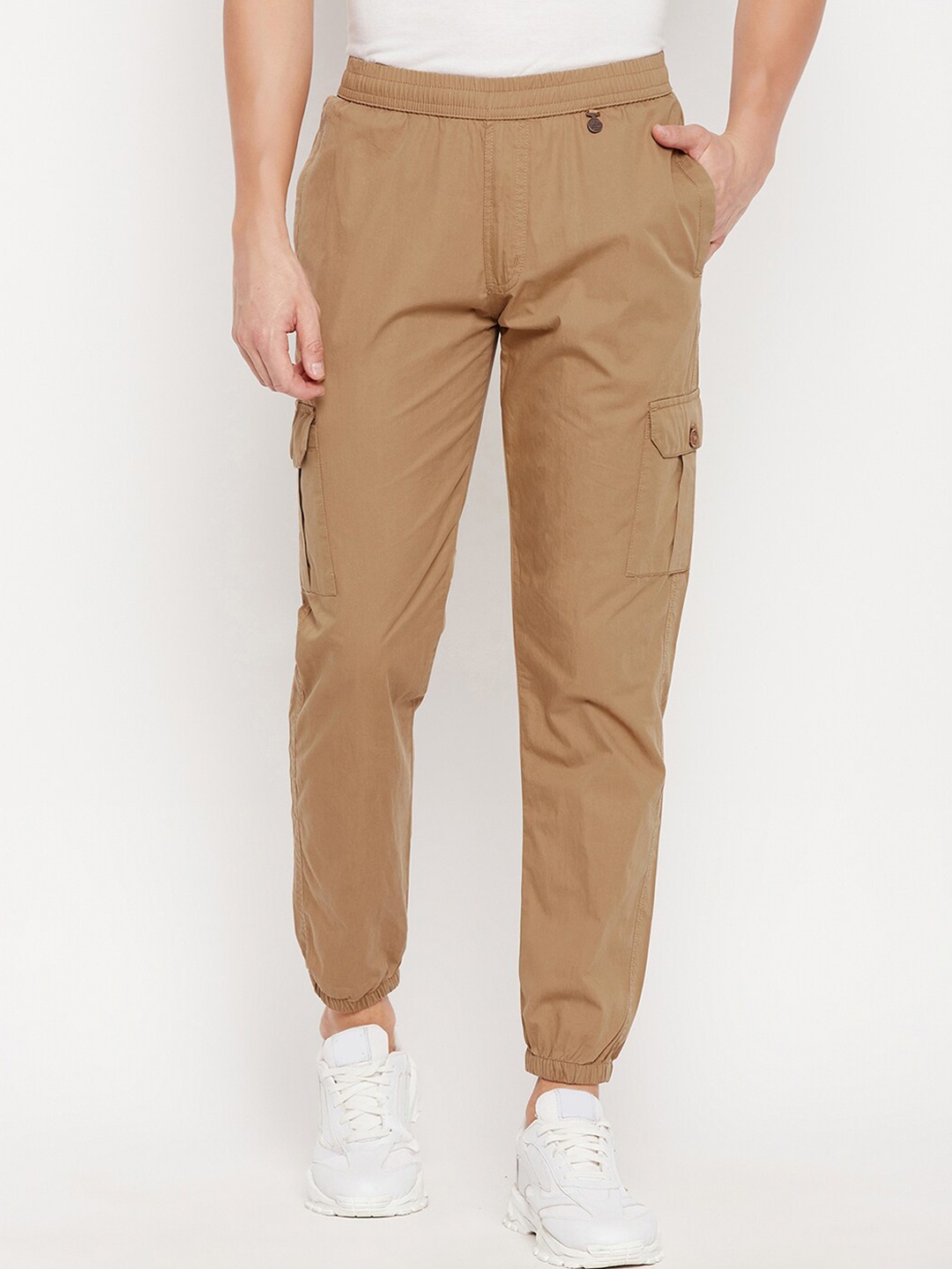

Okane Men Regular-Fit Mid-Rise Cotton Joggers, Khaki