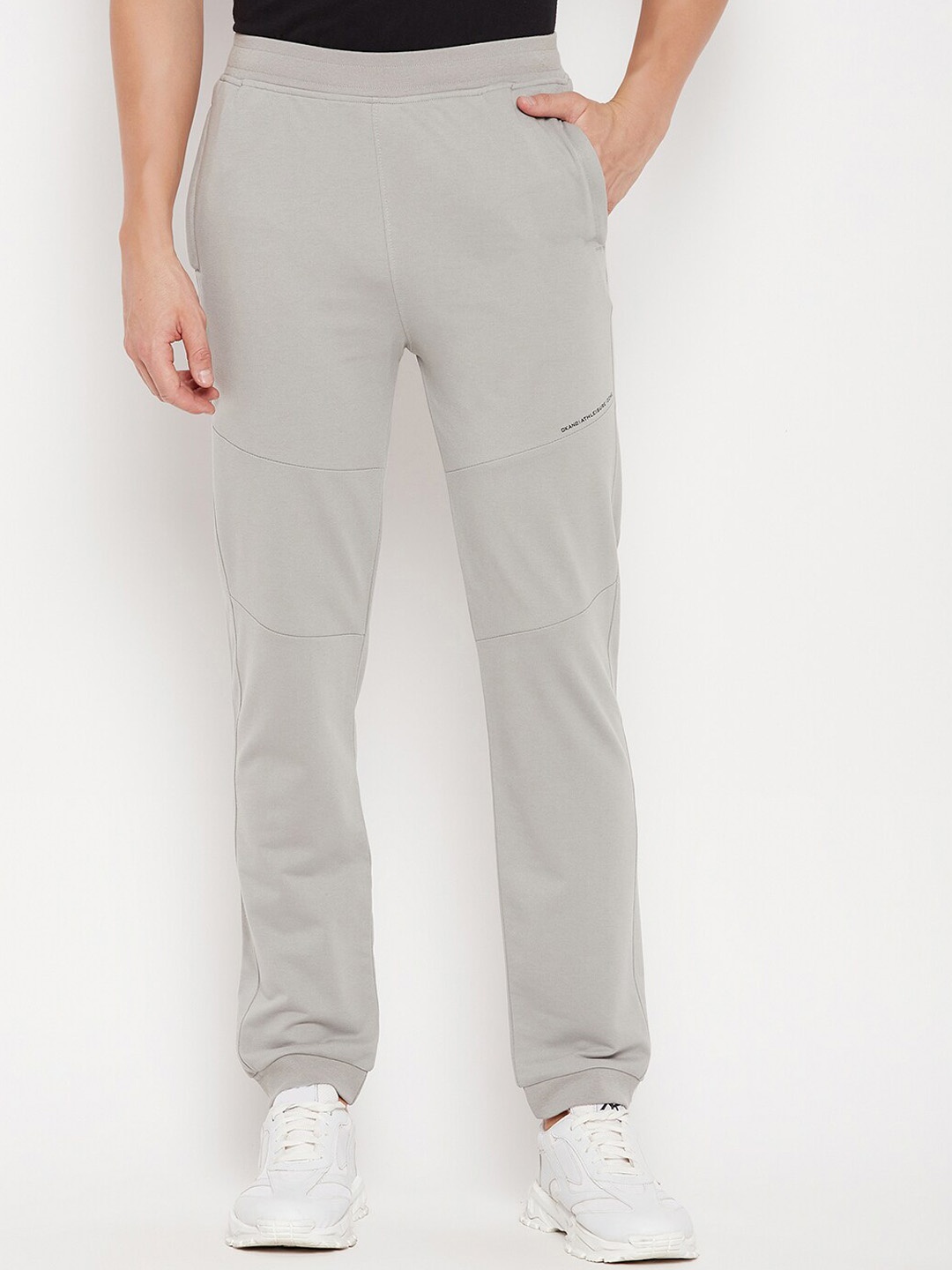 

Okane Men Mid-Rise Cotton Joggers, Grey